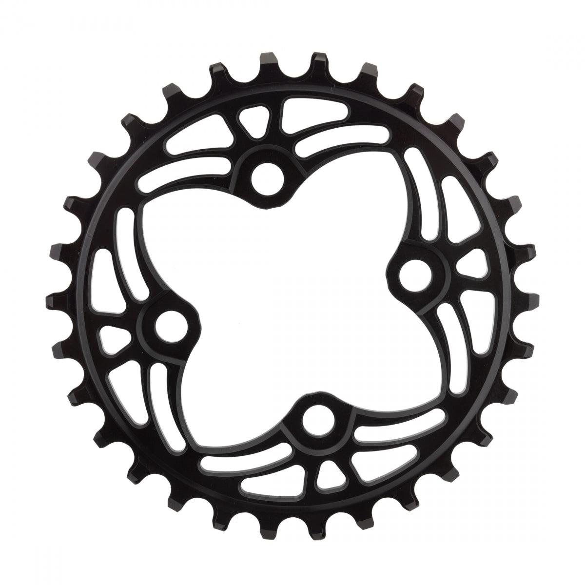AbsoluteBLACK BCD N/W Chainring, 30T, 104/64mm 4-Bolt,Â Black