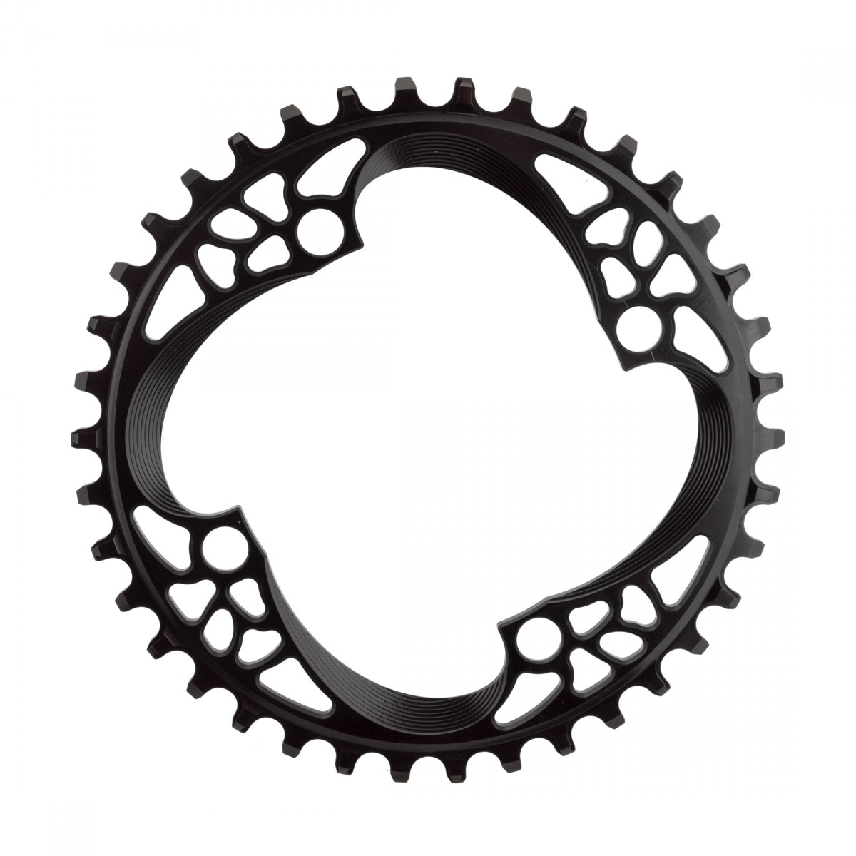 AbsoluteBLACK BCD N/W Chainring, 38T, 104mm 4-Bolt,Â Black