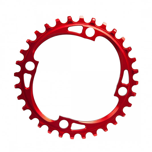 AbsoluteBLACK BCD N/W Chainring, 32T, 104mm 4-Bolt,Â Red