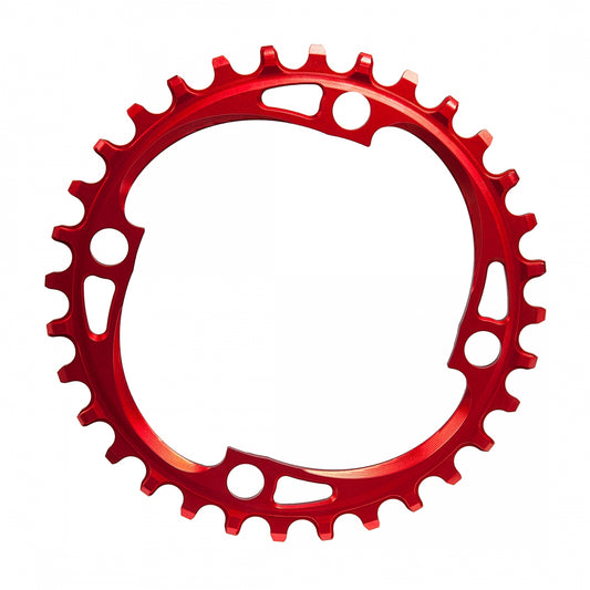 AbsoluteBLACK BCD N/W Chainring, 34T, 104mm 4-Bolt,Â Red