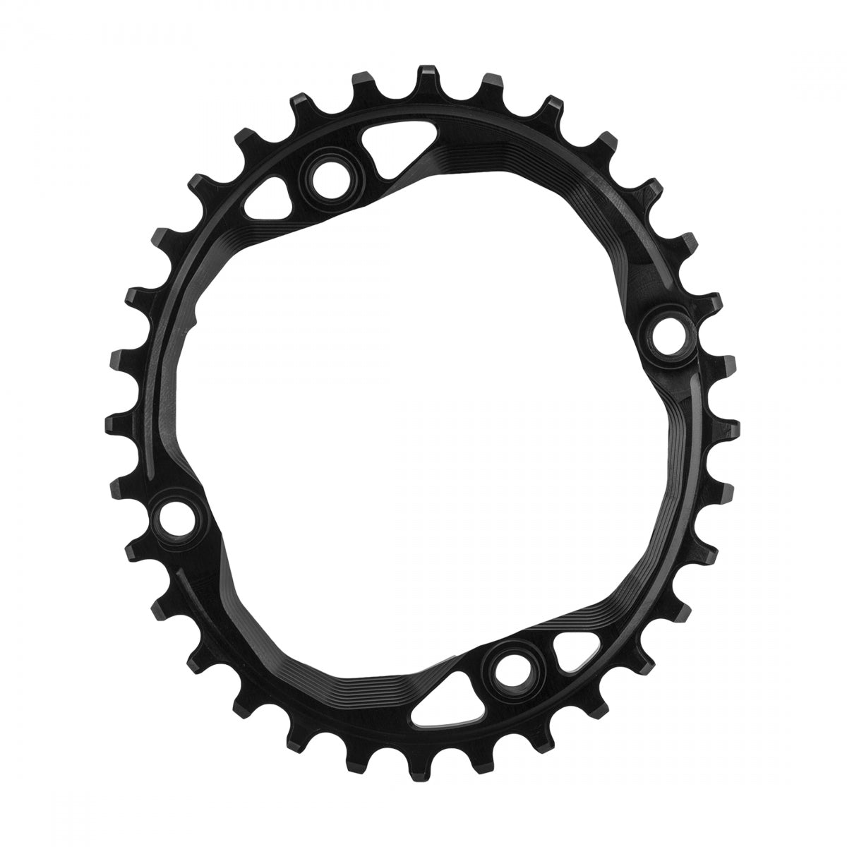 AbsoluteBLACK Oval 104 BCD N/W Chainring, 104mm 4-Bolt, 32T,Â Black