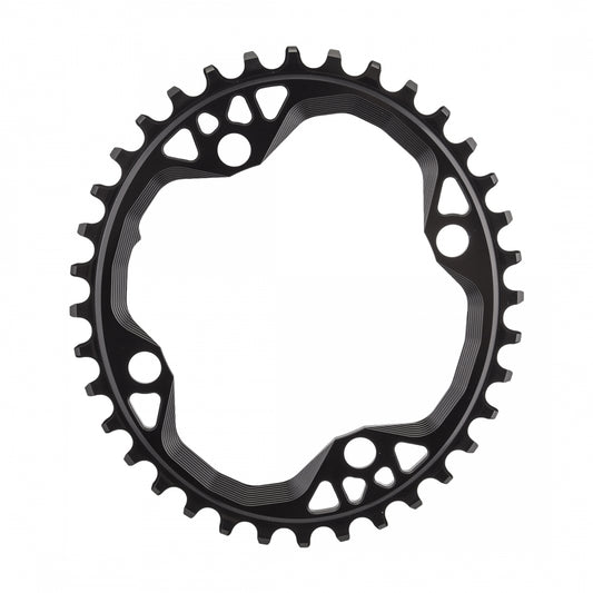 AbsoluteBLACK Oval 104 BCD N/W Chainring, 104mm 4-Bolt, 36T,Â Black