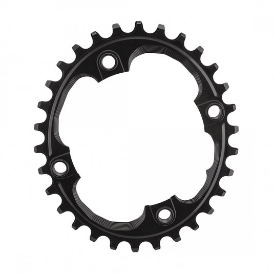 AbsoluteBLACK Oval 94 BCD N/W Chainring, 94mm 4-Bolt, 30T, Black