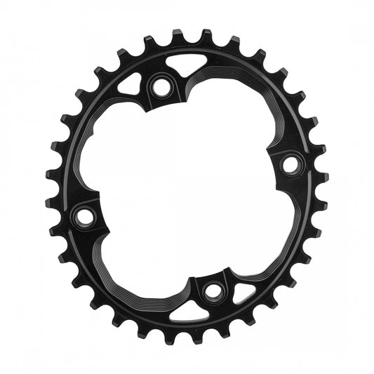 AbsoluteBLACK Oval 94 BCD N/W Chainring, 94mm 4-Bolt, 32T, Black