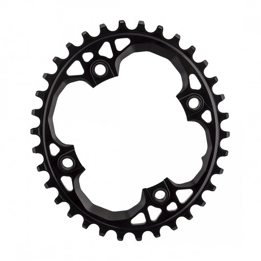 AbsoluteBLACK Oval 94 BCD N/W Chainring, 94mm 4-Bolt, 34T, Black