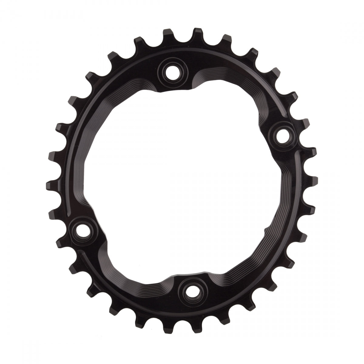 AbsoluteBLACK Oval 96 BCD XTR N/W Chainring, 96mm 4-Bolt, 30T, Black