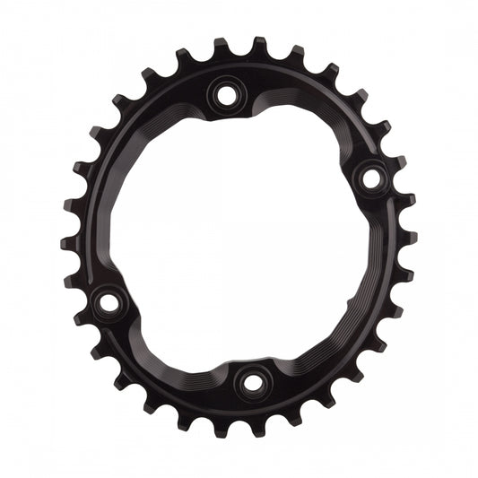 AbsoluteBLACK Oval 96 BCD XTR N/W Chainring, 96mm 4-Bolt, 30T, Black