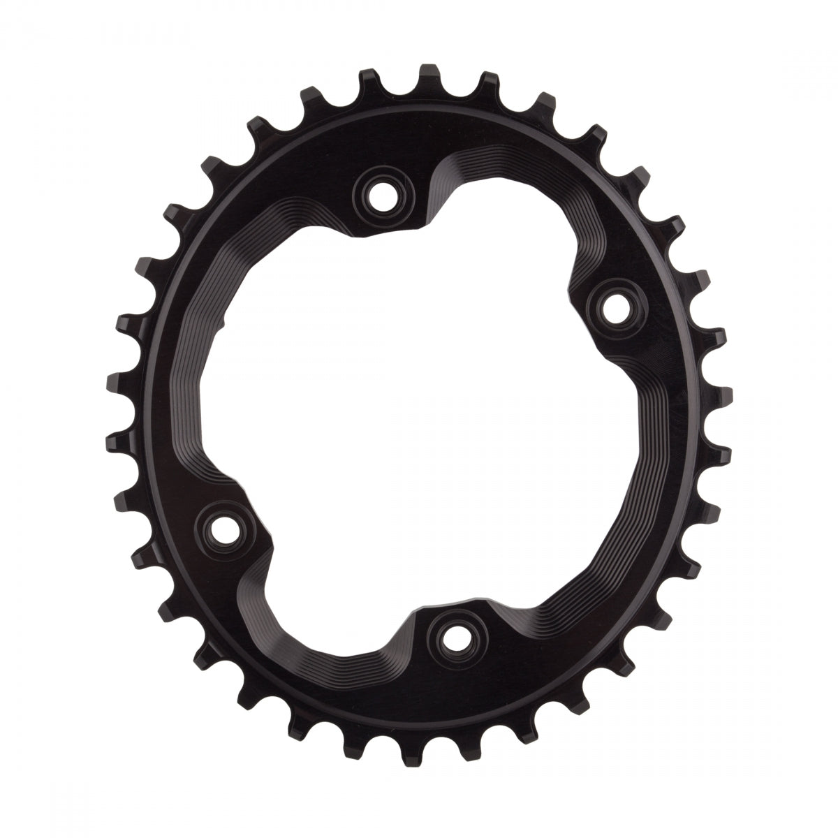 AbsoluteBLACK Oval 96 BCD XTR N/W Chainring, 96mm 4-Bolt, 34T, Black