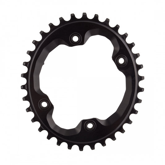 AbsoluteBLACK Oval 96 BCD XTR N/W Chainring, 96mm 4-Bolt, 34T, Black