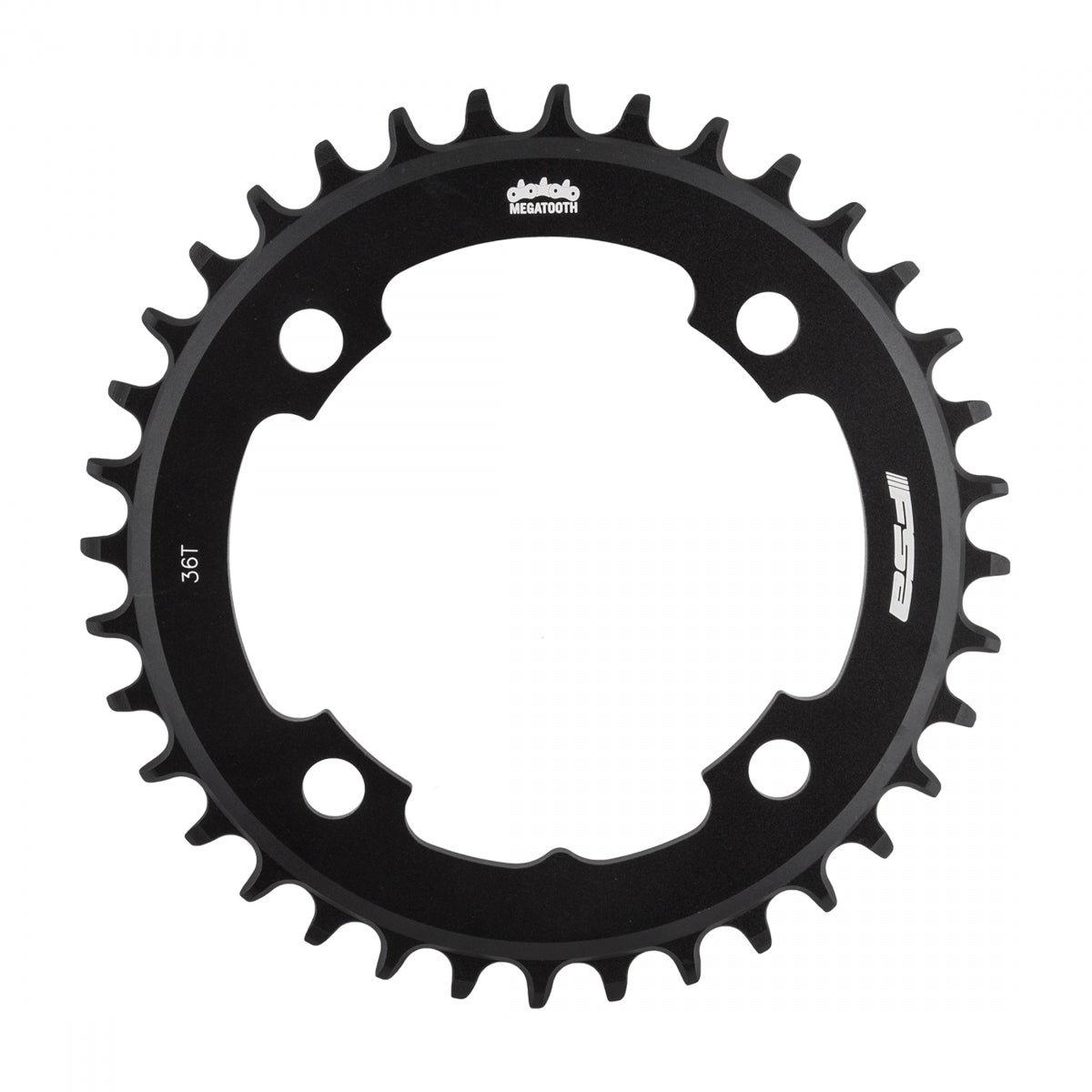 Full Speed Ahead Megatooth 1x10/11spd Chainring, 104mm 4-Bolt, 36T, Black