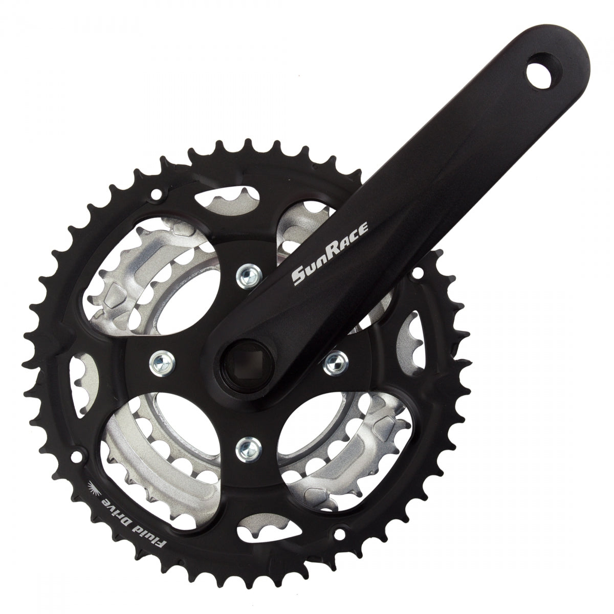 SUNRACE FC-M300 170mm 48/38/28T 7/8-Speed Crankset Black