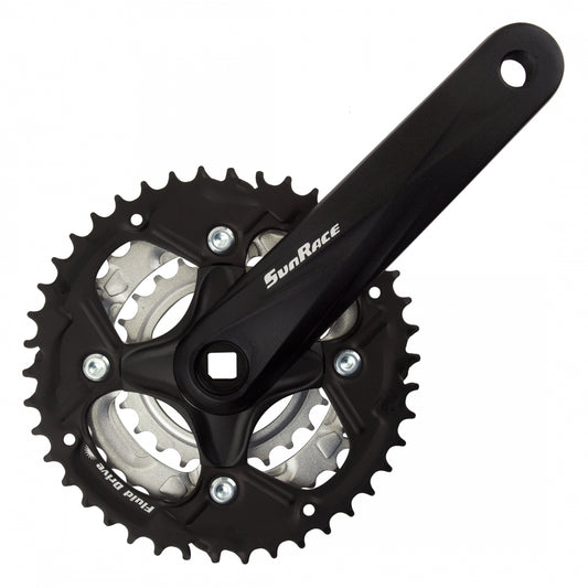 SUNRACE FC-M500 170mm 42/34/24T 7/8-Speed Crankset Black