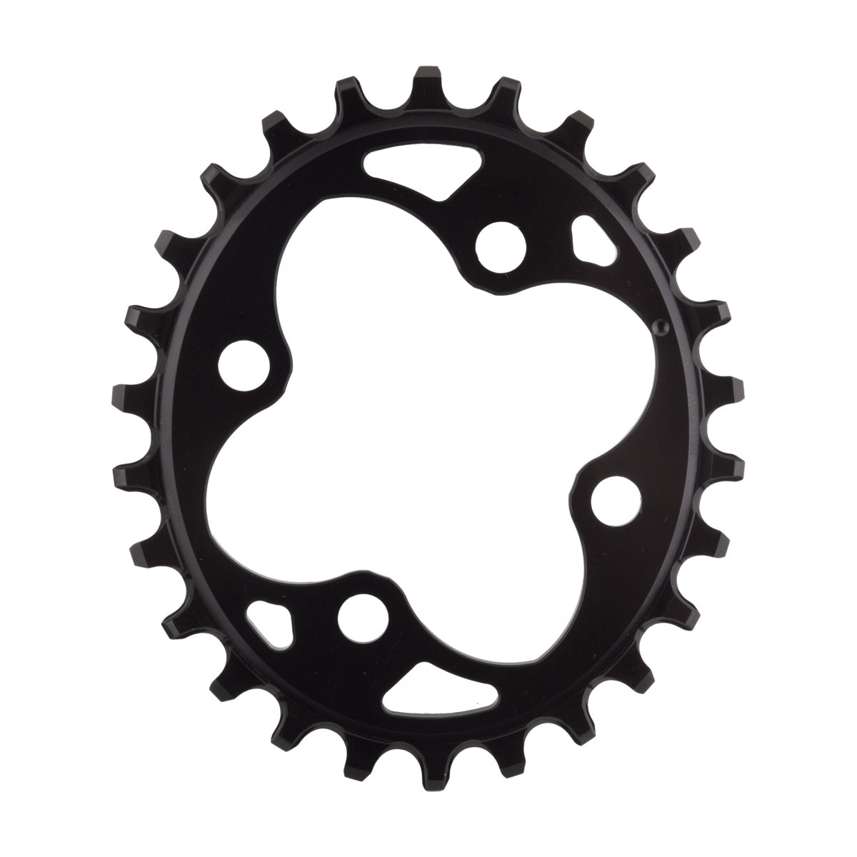 AbsoluteBLACK Oval 64 BCD N/W Chainring, 64mm 4-Bolt, 26T, Black