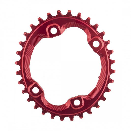 AbsoluteBLACK Oval 96 BCD XT N/W Chainring for Shimano XT M8000 and MT700 cranksets, 96mm 4-Bolt, 32T, Red