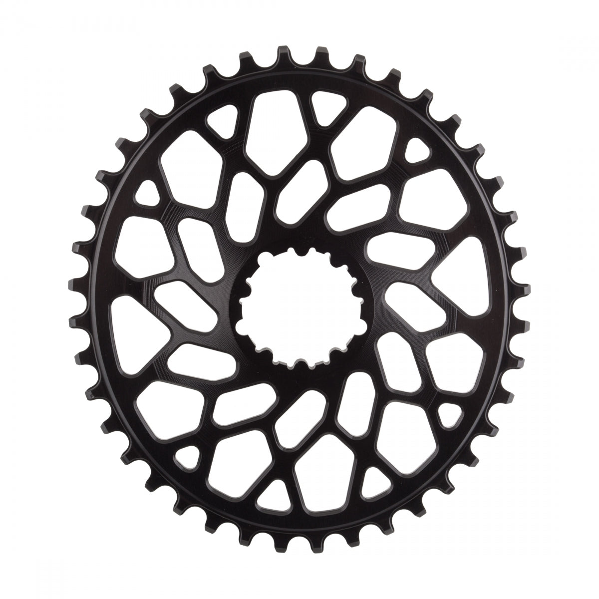 AbsoluteBLACK GXP & BB30 Oval Direct CX Chainring, 38T,Â Black