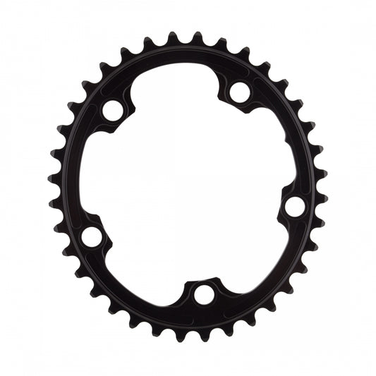 AbsoluteBLACK Oval 110/130 BCD 2X Chainring, 110mm 5-Bolt, 36T,Â Black