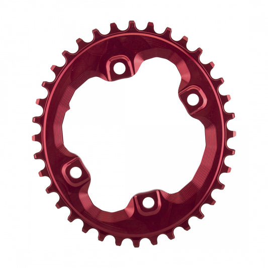 AbsoluteBLACK Oval 96 BCD XT N/W Chainring for Shimano XT M8000 and MT700 cranksets, 96mm 4-Bolt, 36T, Red