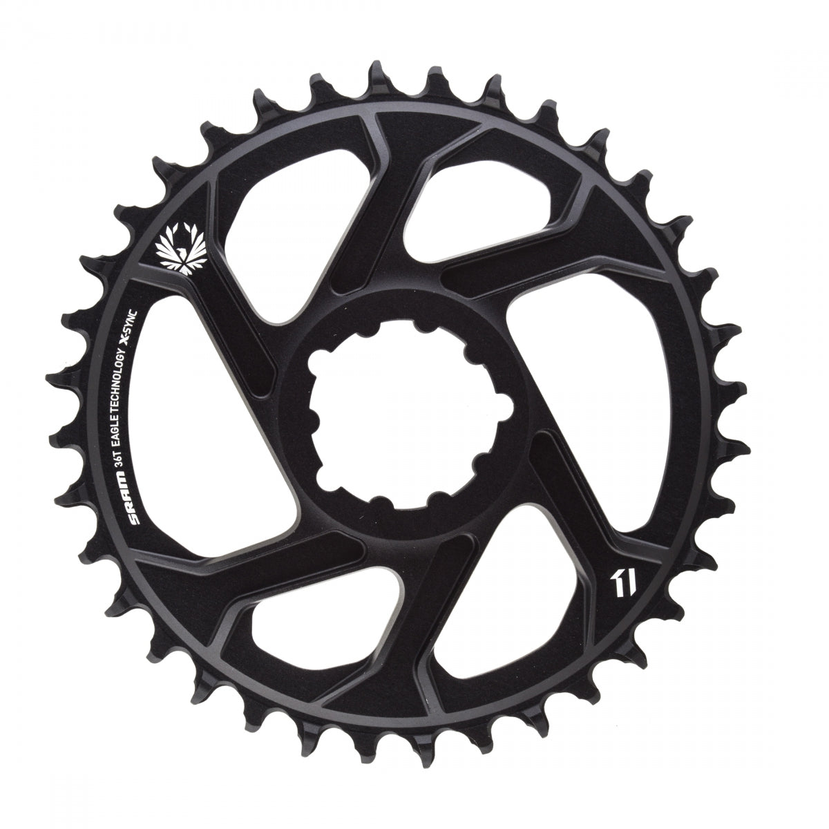 SRAM X-SYNC 2 Eagle Direct Mount Chainring, GXP/BB30, 12-Speed, 36T, 6mm Offset Boost, Black