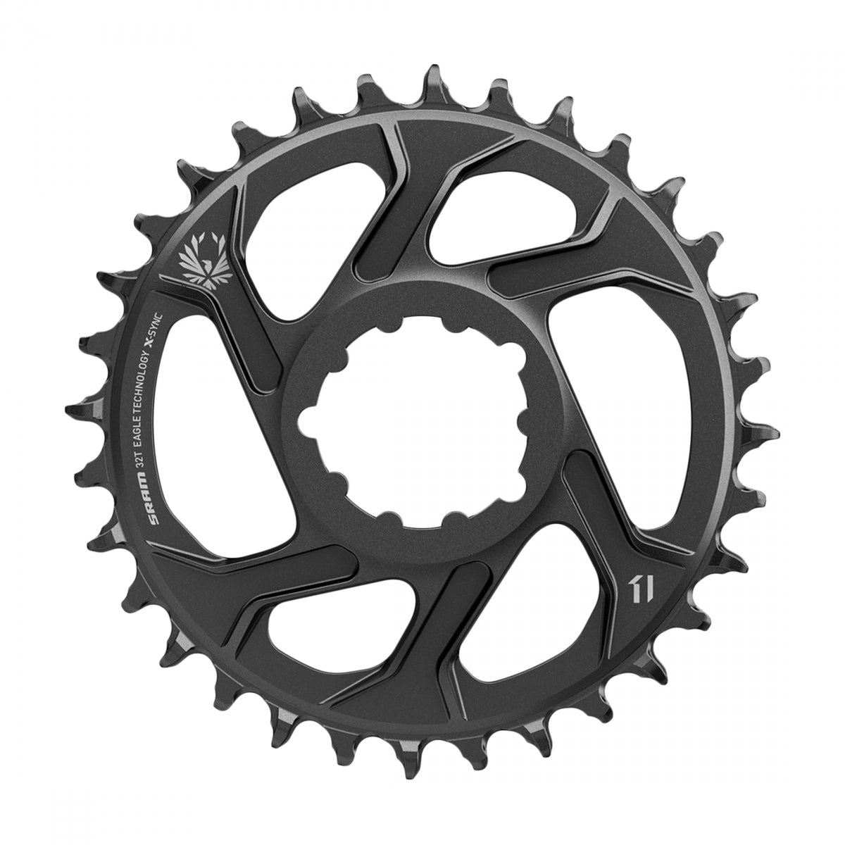 SRAM X-SYNC 2 Eagle Direct Mount Chainring, GXP/BB30, 12-Speed, 32T, 3mm Offset Boost, Black