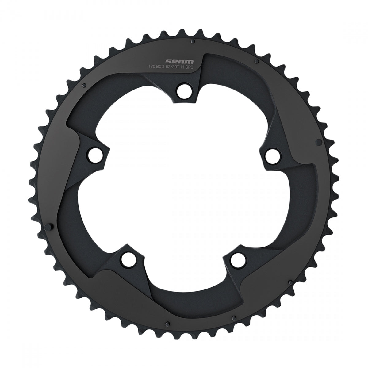 SRAM X-Glide Yaw Chainring, 52T, 110mm, 11-Speed, S2, 5mm 2 Pin, Black