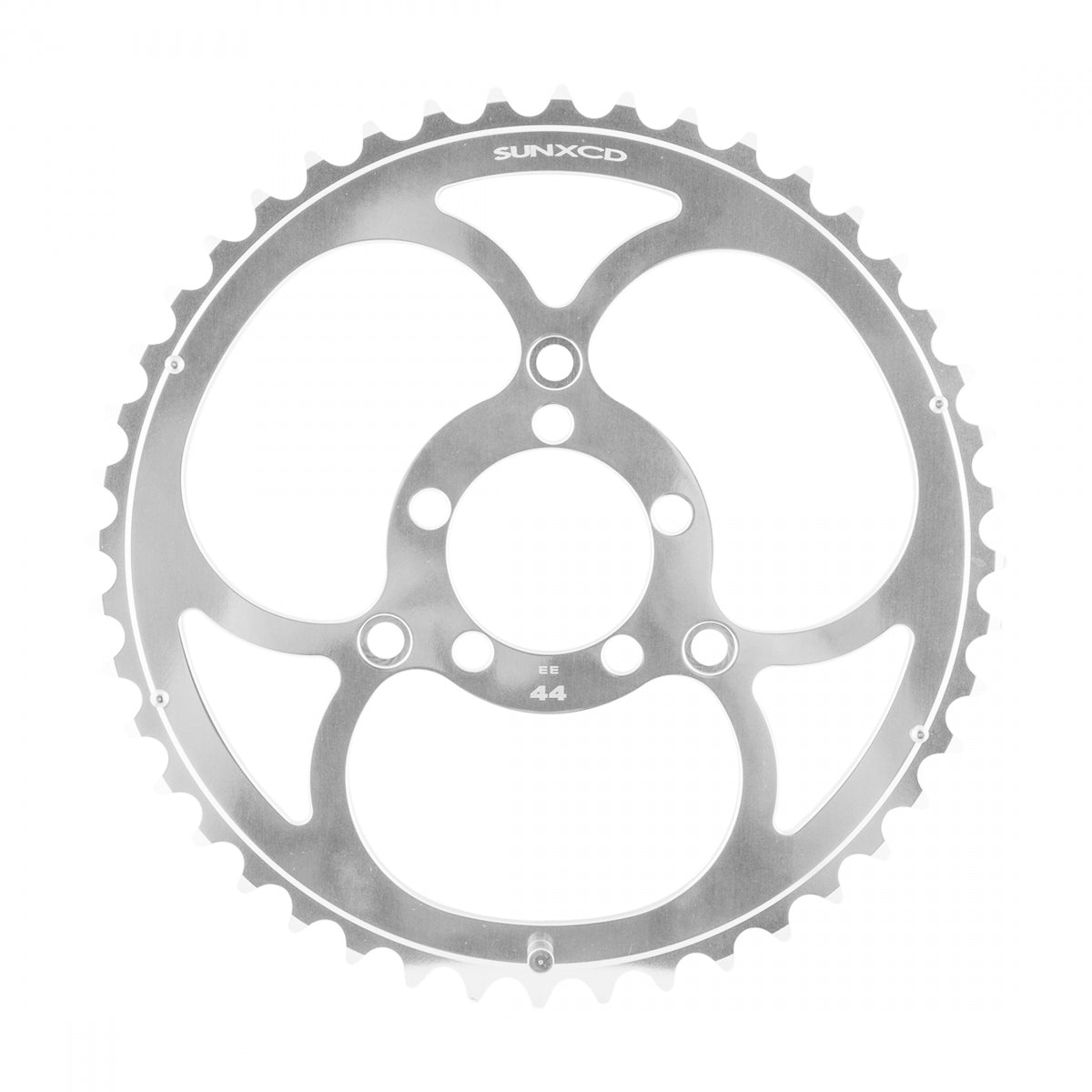 SunXCD Chainring, 50/74mm 3-Bolt, 3/32, 44T, Alloy, Silver