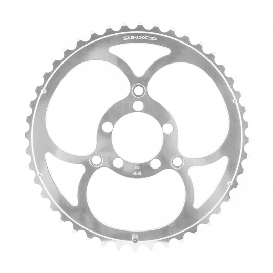 SunXCD Chainring, 50/74mm 3-Bolt, 3/32, 44T, Alloy, Silver