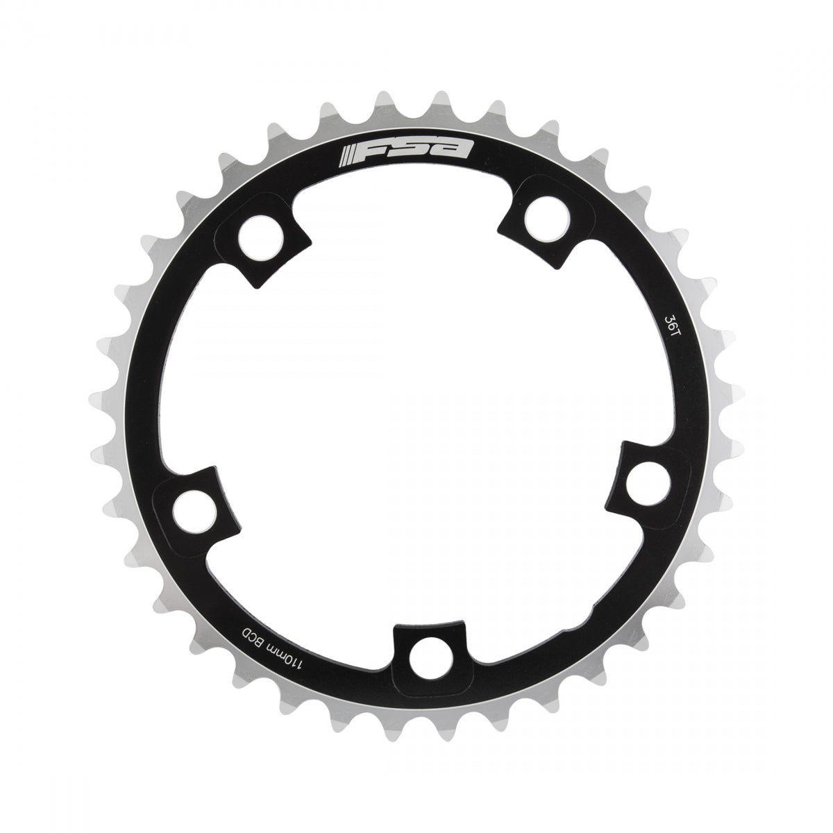 FSA Pro Road Chainring, 110mm x 36T, 5-Bolt, 10-11sp, Alloy, Black