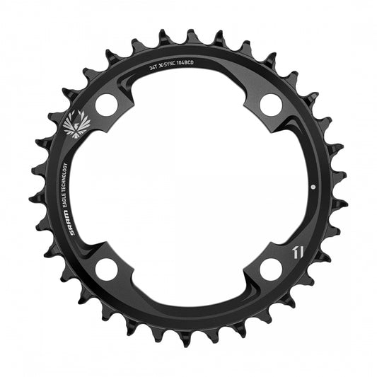 SRAM X-SYNC Chainring, 12-Speed, 104mm, 34T, Black