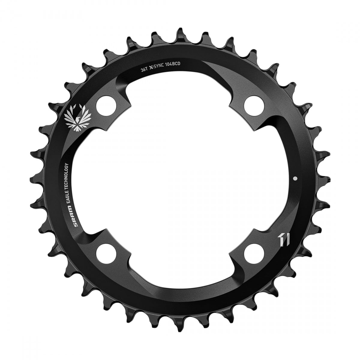 SRAM X-SYNC Chainring, 12-Speed, 104mm, 36T, Black