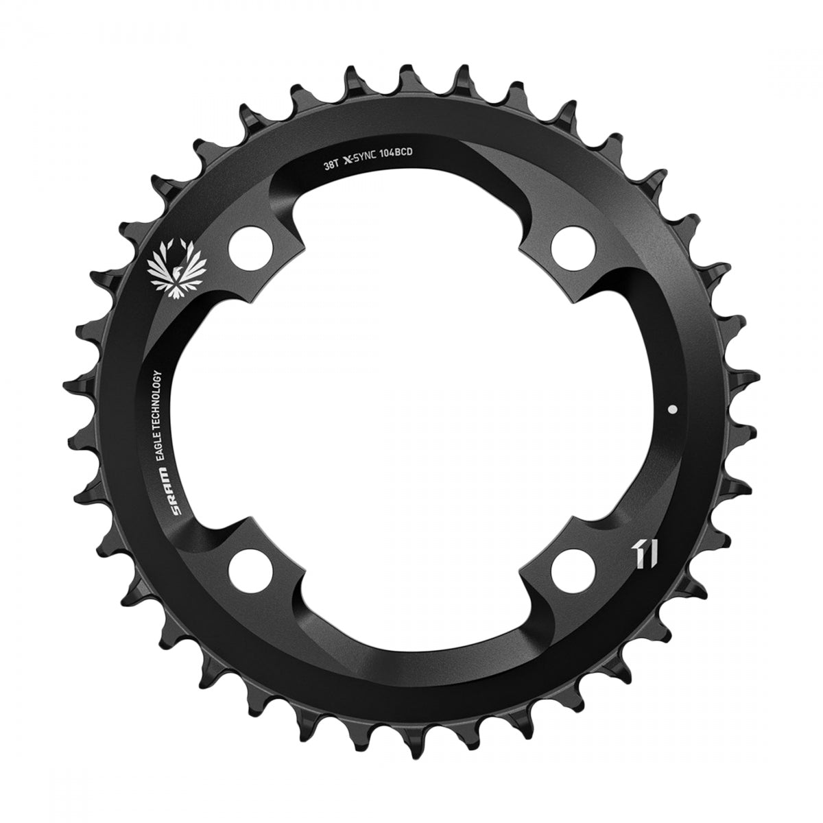 SRAM X-SYNC Chainring, 12-Speed, 104mm, 38T, Black