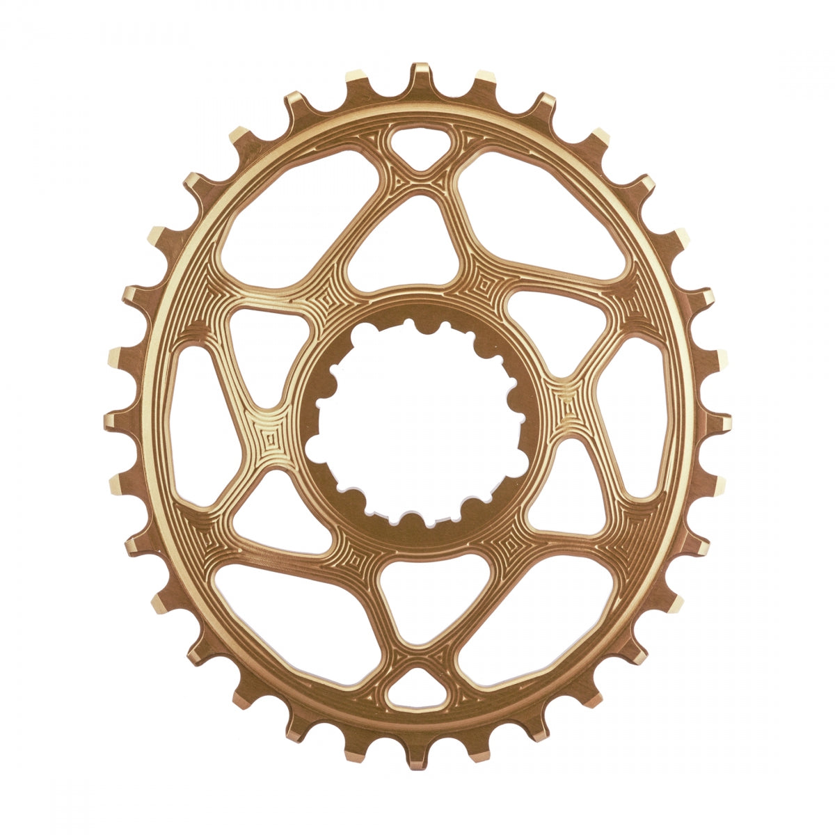 AbsoluteBLACK GXP Oval Direct N/W Chainring,Â 32T,Â Gold