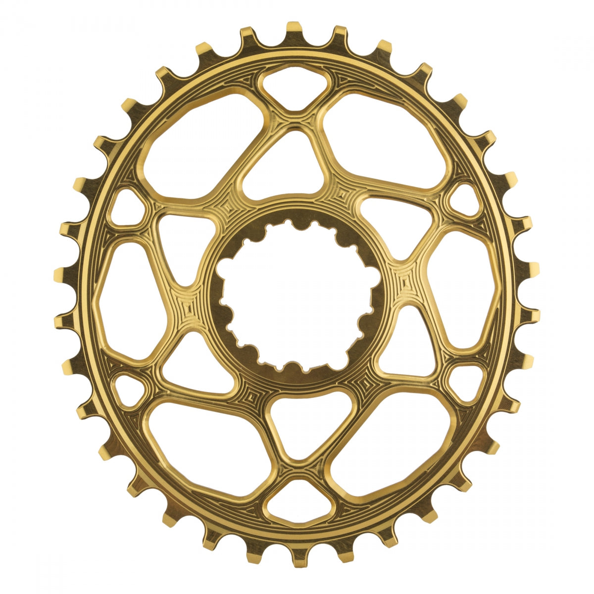 AbsoluteBLACK GXP Oval Direct N/W Chainring,Â 34T,Â Gold