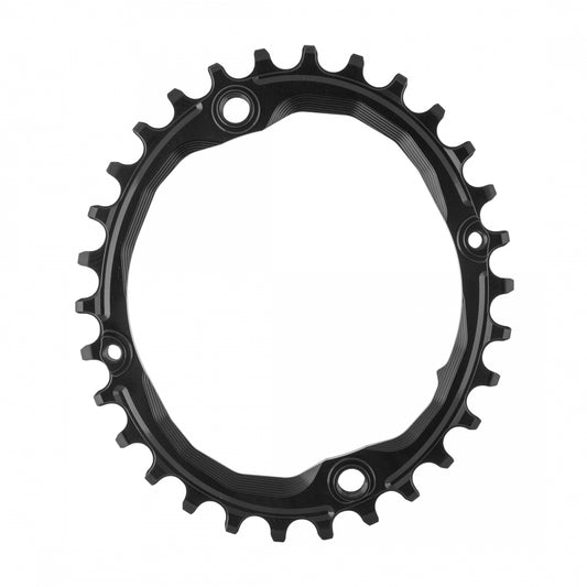 AbsoluteBLACK Oval 104 BCD N/W Chainring, 104mm 4-Bolt, 30T,Â Black