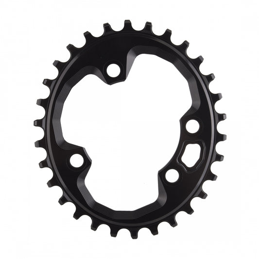 AbsoluteBLACK Oval Rotor 76 BCD N/W Chainring, 76mm 4-Bolt, 30T, Black