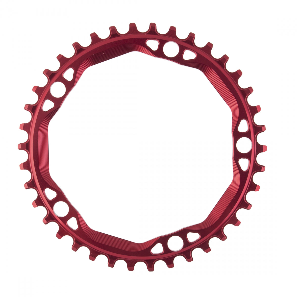 AbsoluteBLACK BCD N/W Chainring, 38T, 130mm 5-Bolt,Â Red