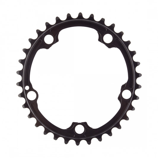 AbsoluteBLACK Oval 110 BCD 2X Sram Chainring, 110mm 5-Bolt, 34T, Black