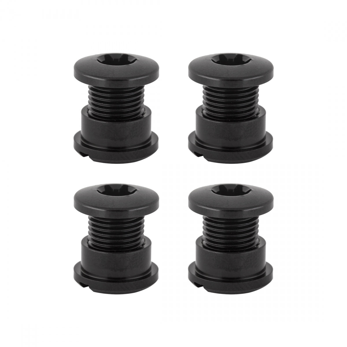 AbsoluteBLACK Single-Ring Alloy Chainring Bolts, Short, Black, Set of 5