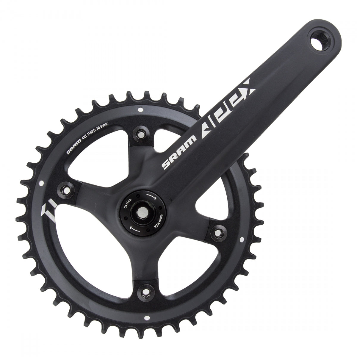 SRAM Apex X-SYNC Crankset without Cups, BB30, 172.5mm x 42T, Black