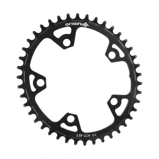 Origin8 Holdfast Oval 1x 10/11sp Chainring BCD, 110mm 5-Bolt, 42T, Black