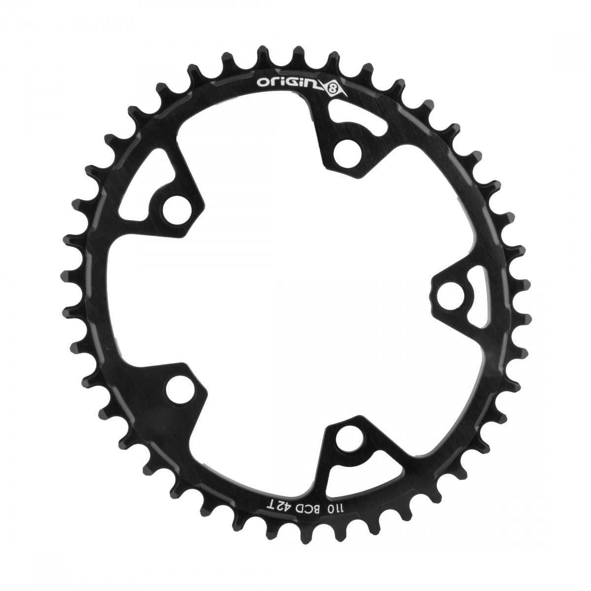 Origin8 Holdfast Oval 1x 10/11sp Chainring BCD, SRAM, 110mm 5-Bolt, 42T, Black