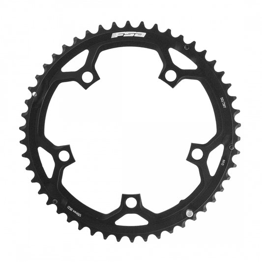 FSA WA461 Pro Road Chainring, 130mm x 50T, 5-Bolt, 10sp, Alloy, Black