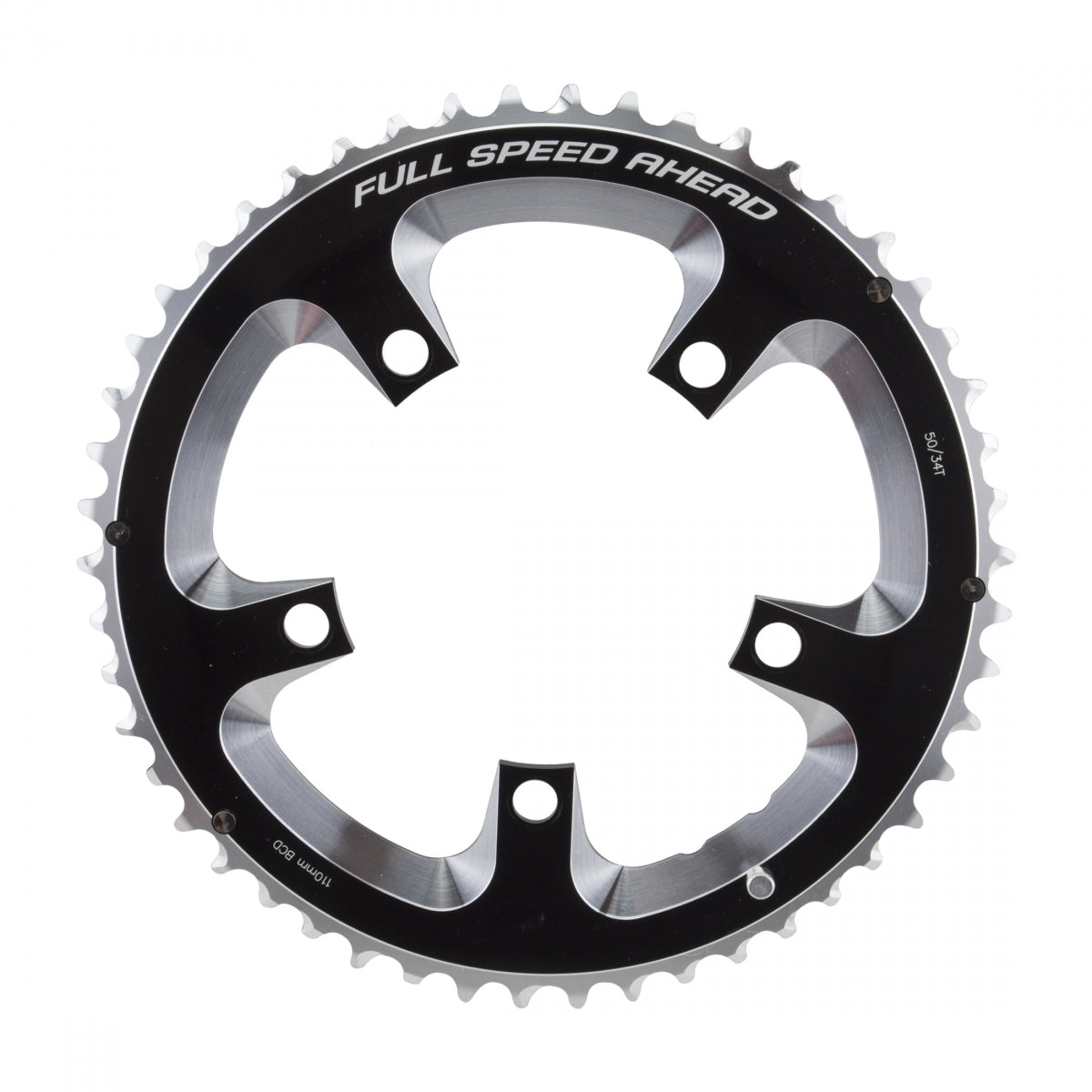 FSA WA446 Super Road Chainring, 50T x 110mm, 5-Bolt, 10-11sp, Black