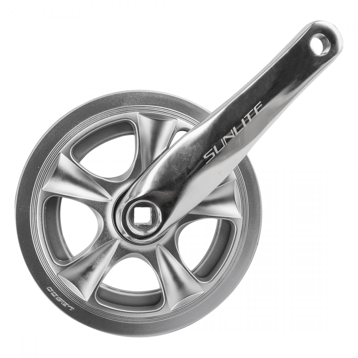 SUNLITE 165mm 38T 1-Speed Crankset Silver