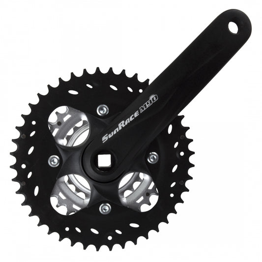 SUNRACE Fcm904 175mm 44/32/22T 9-Speed Square Taper Crankset Black