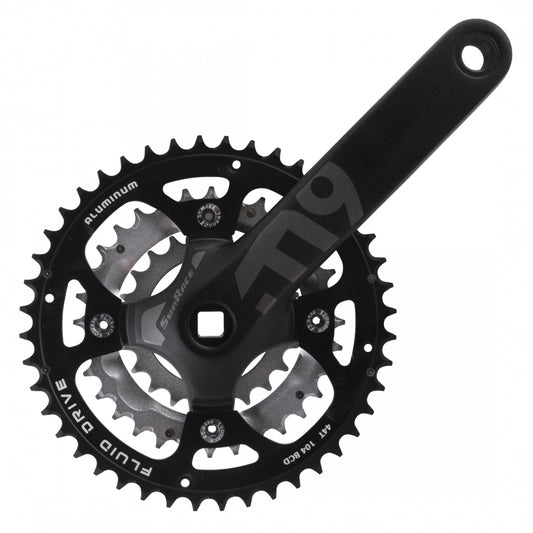 SUNRACE Fcm914 175mm 44/32/22T 9-Speed Square Taper Crankset Black