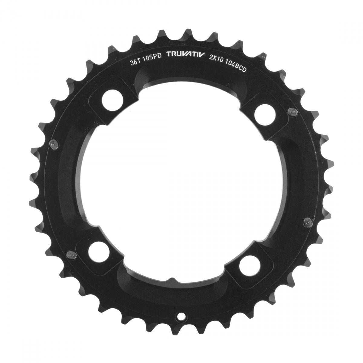 Chainring Sram 36T 104Mm 2X10 No-Pin 36/22 Aly Bk