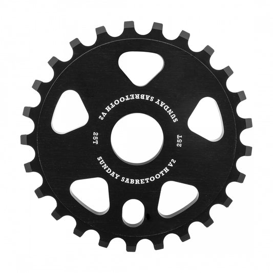 Chainring 1Pc Sunday 25T Sabretooth V2 Bk