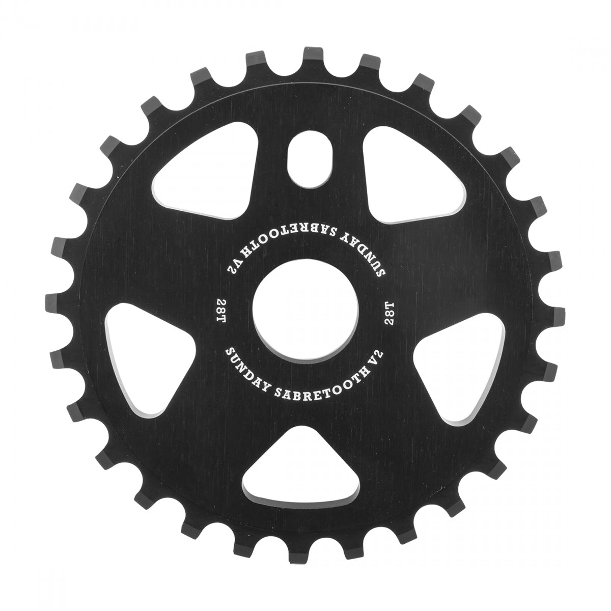 Chainring 1Pc Sunday 28T Sabretooth V2 Bk