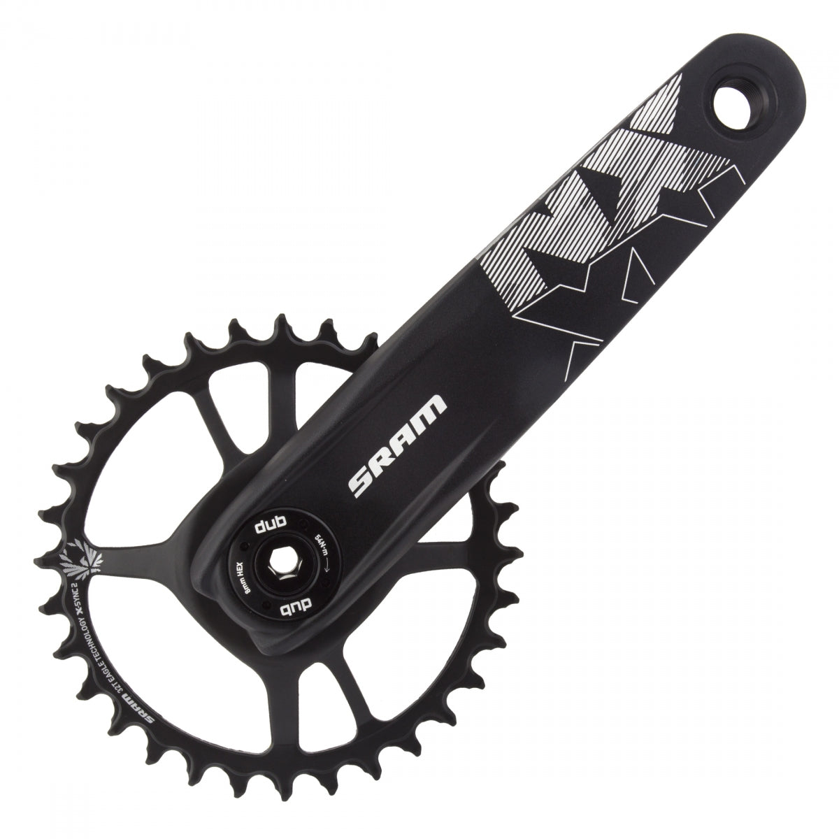 Crankset Sram Nx Eagle 170X32 Dm Dub Xsync2 Stl W/Ocups Bk 12S