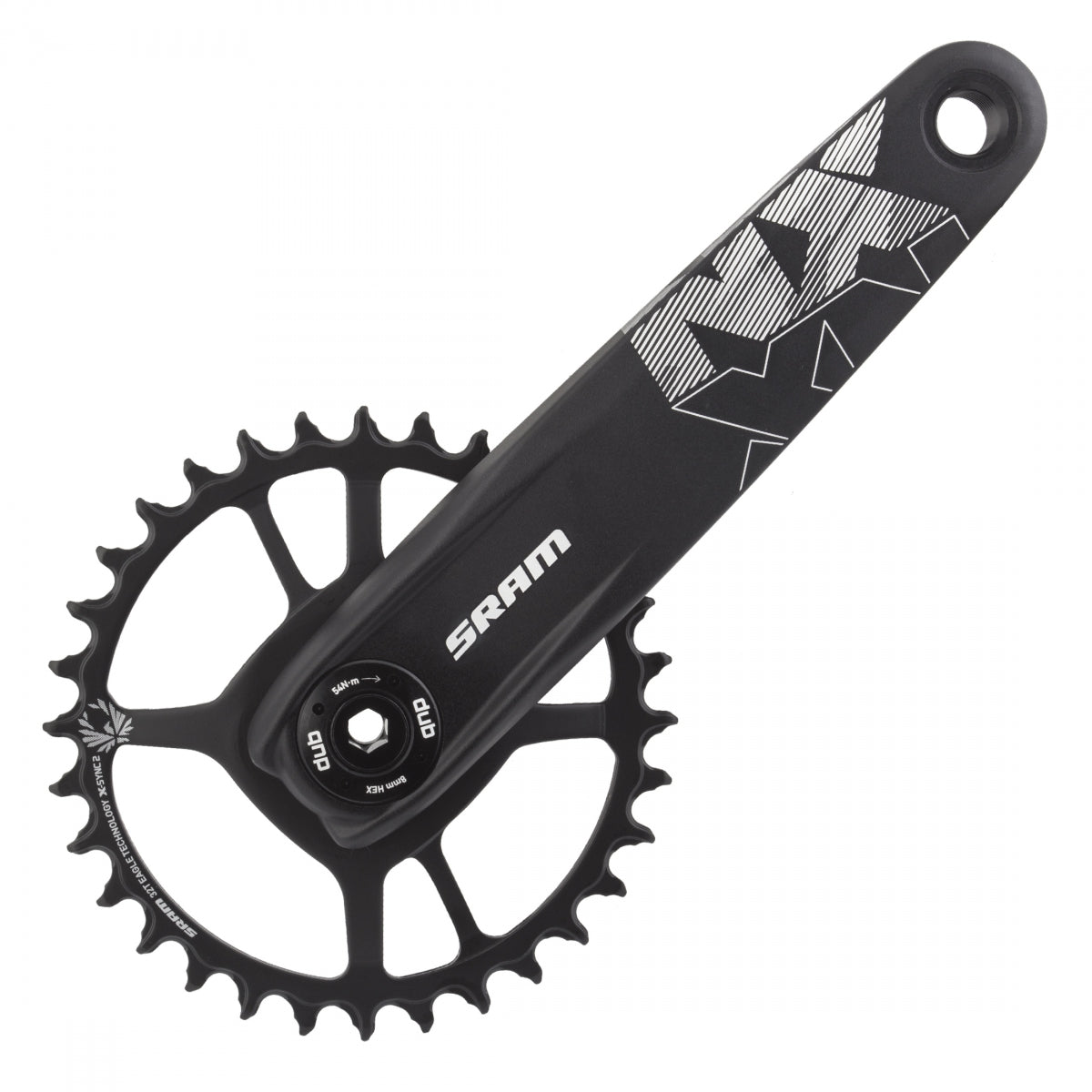 Crankset Sram Nx Eagle 175X32 Dm Dub Xsync2 Stl W/Ocups Bk 12S Boost 148 Compatible